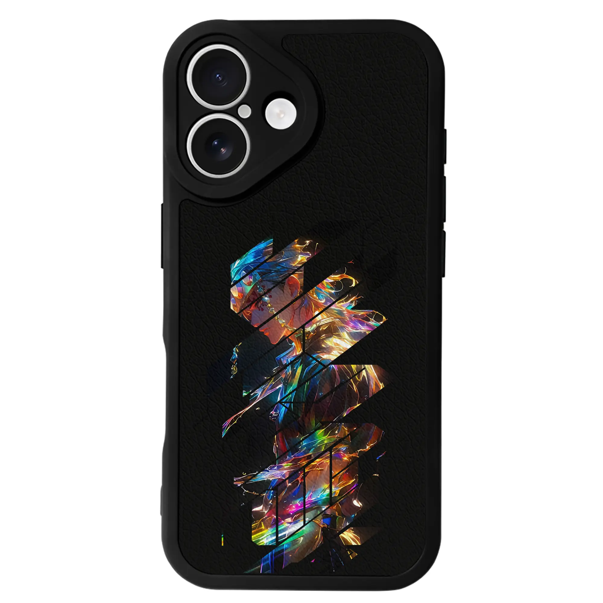 鬼滅の刃 グッズ,宇髄 天元 - IPhone 16シリーズ対応 ・ シリコンスマホケース ・ レザー調 ・ 高精度フィット ・ 耐衝撃 ・ ワイヤレス充電対応 ・ 精密カット